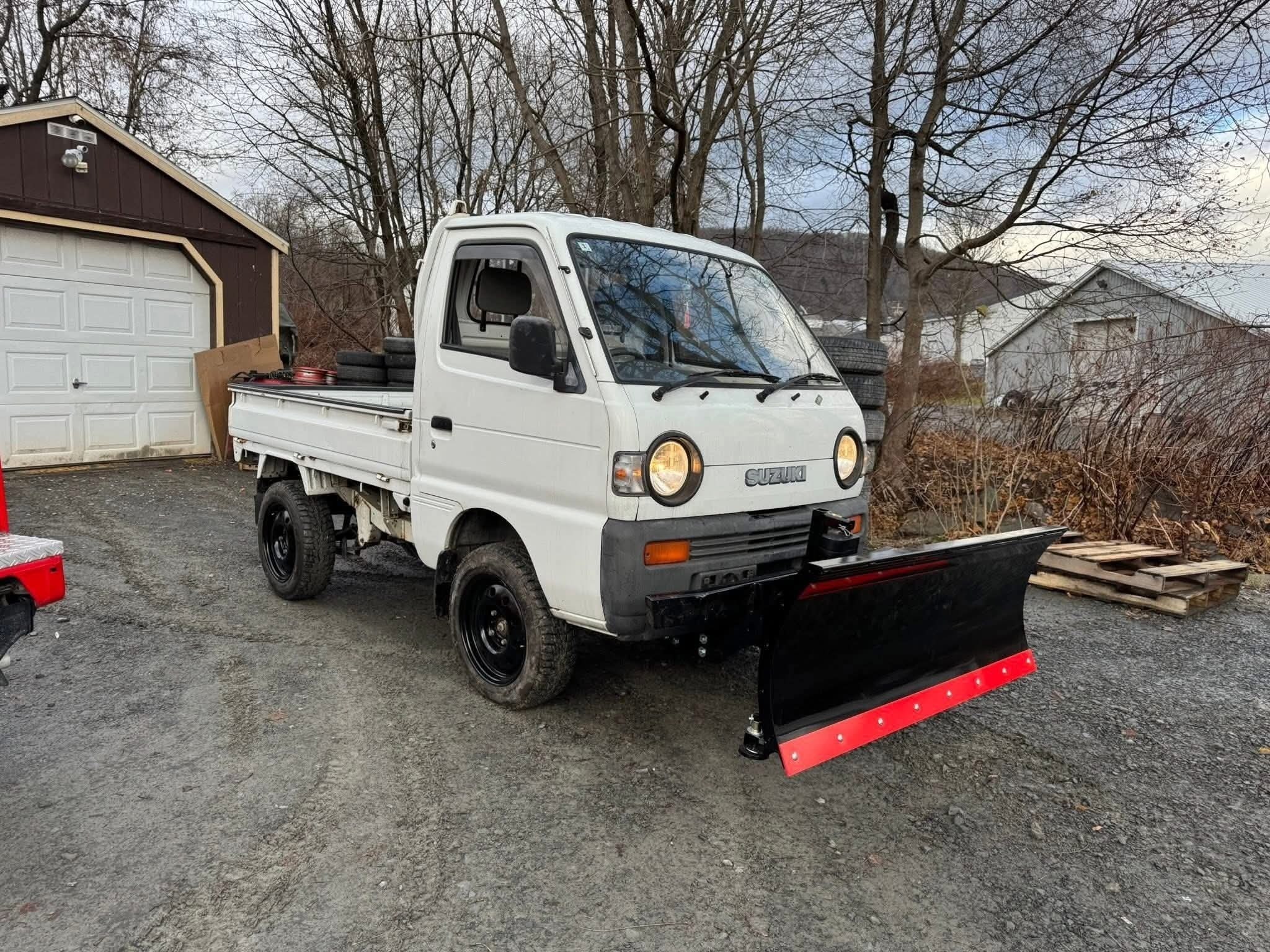 1995 Suzuki Carry 4WD Kei Truck with Snow Plow — 4-Speed Manual, High/Low Range, 58K Miles - Image 19