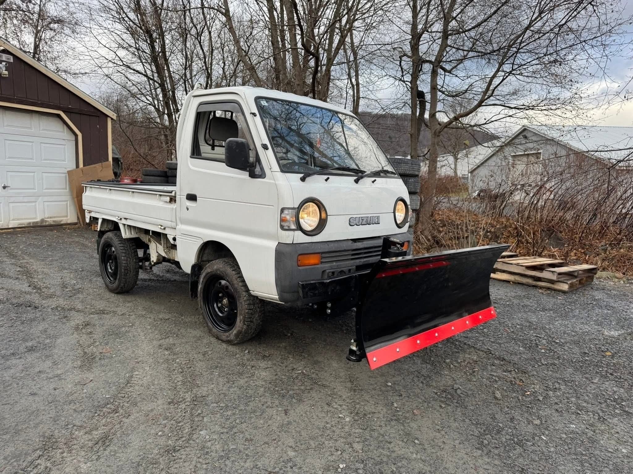 1995 Suzuki Carry 4WD Kei Truck with Snow Plow — 4-Speed Manual, High/Low Range, 58K Miles - Image 14